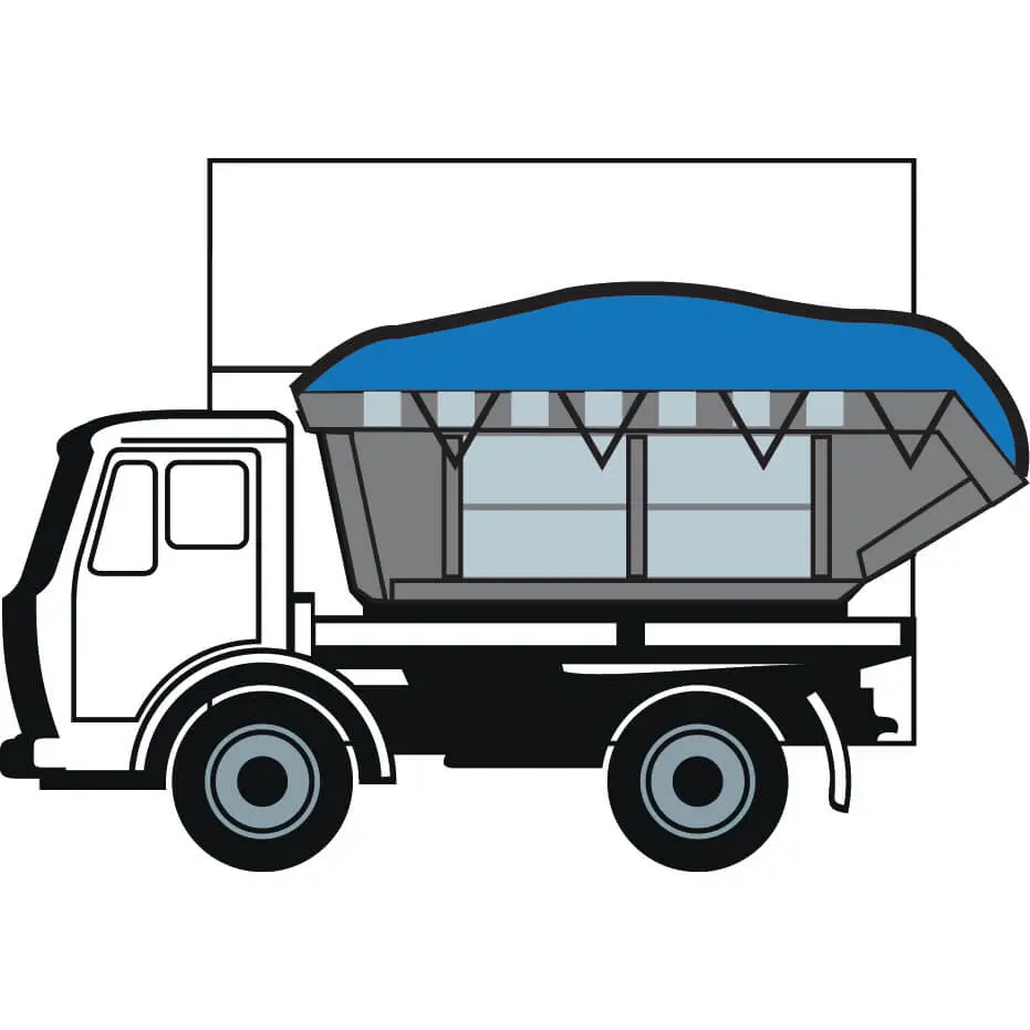 Vrachtwagen-met-container-blauw